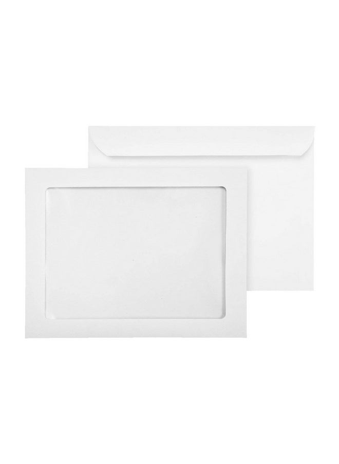 EnDoc - 9X12 Full Face Window Envelopes 28Lb Paper. Bright White 9 X 12 Inches Envelope With A Nice Clear Full Window 50 Pack - Image 1