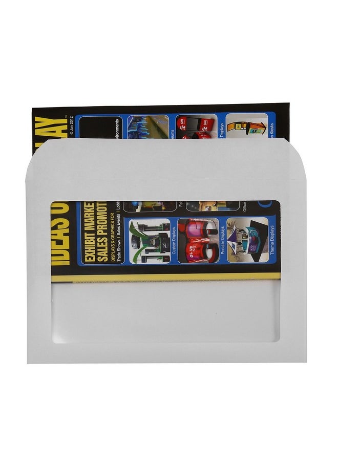EnDoc - 9X12 Full Face Window Envelopes 28Lb Paper. Bright White 9 X 12 Inches Envelope With A Nice Clear Full Window 50 Pack - Image 1