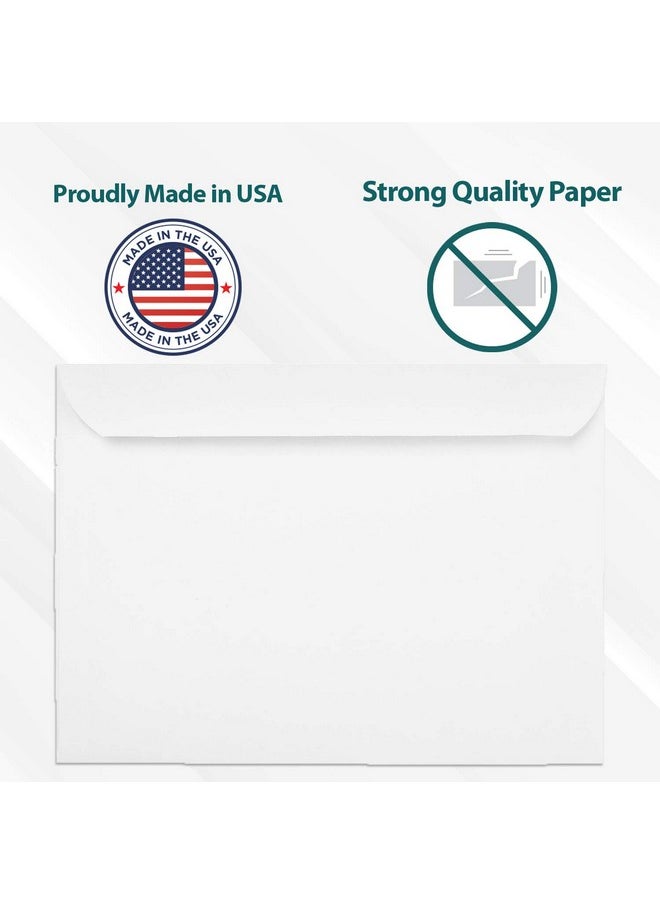 EnDoc - 9X12 Full Face Window Envelopes 28Lb Paper. Bright White 9 X 12 Inches Envelope With A Nice Clear Full Window 50 Pack - Image 1