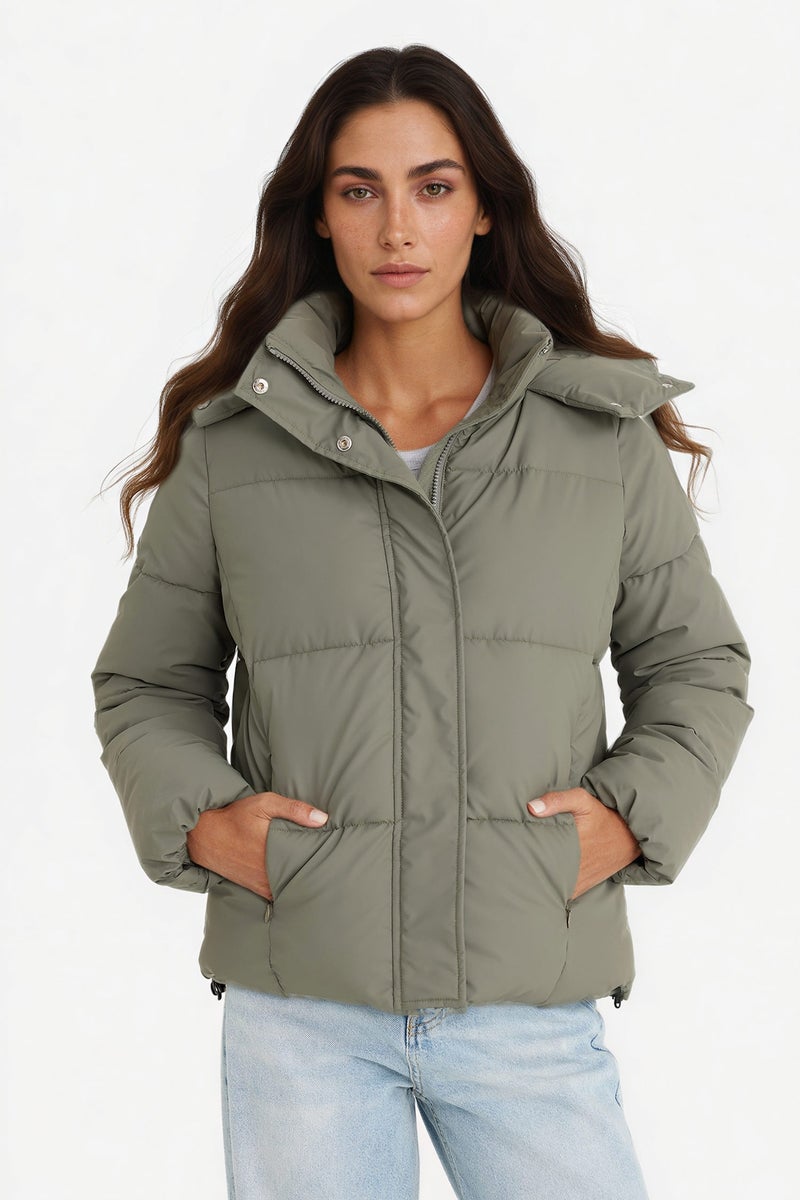 DeFacto Regular Fit Hooded Zippered Puffer Jacket - Image 4