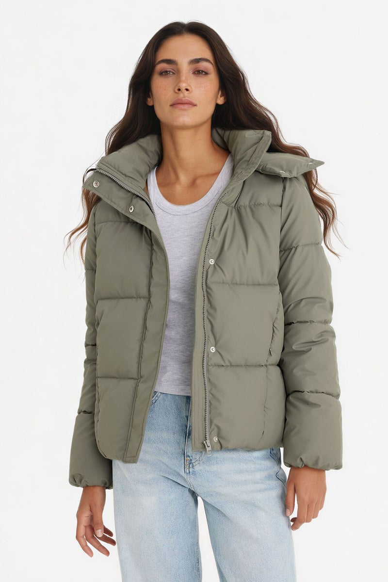 DeFacto Regular Fit Hooded Zippered Puffer Jacket - Image 3