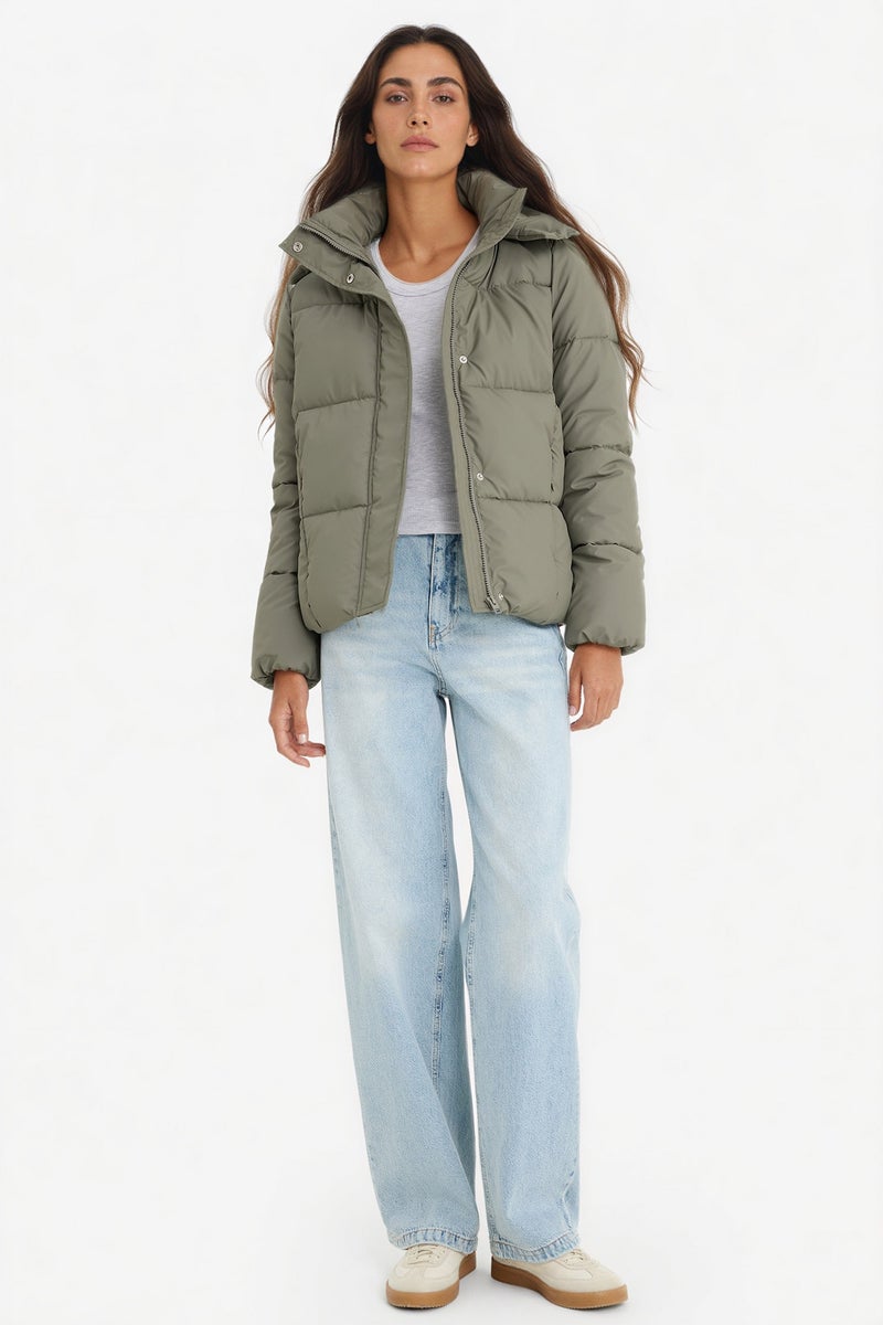 DeFacto Regular Fit Hooded Zippered Puffer Jacket - Image 2