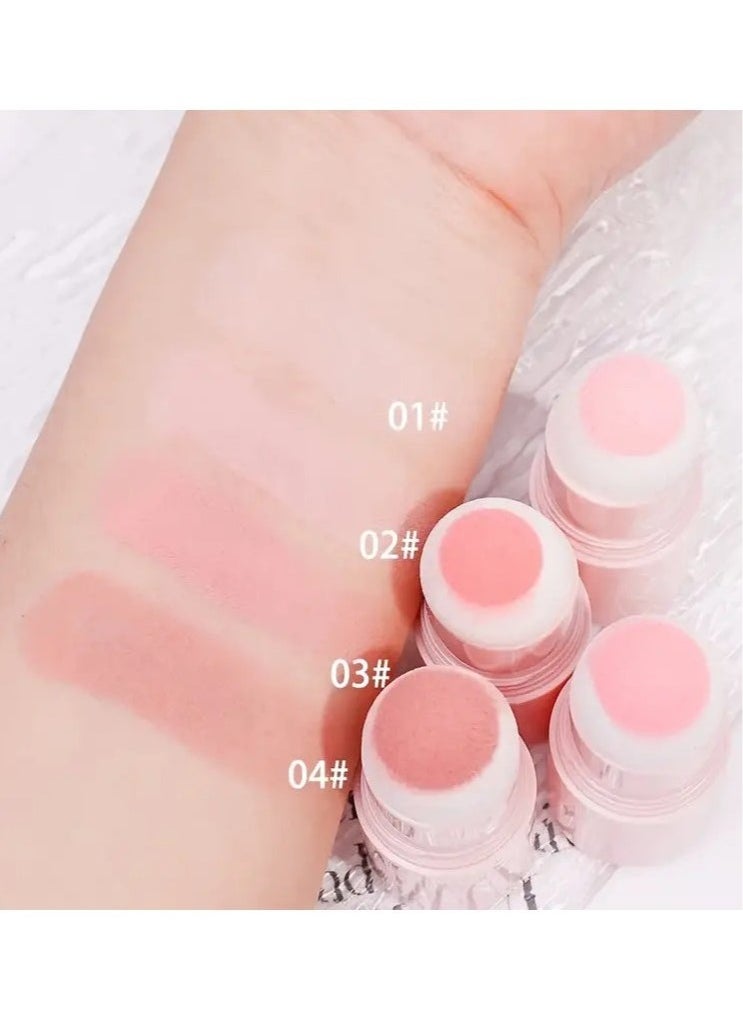ZVEV 1 pc Peachy Glow Cream Blush Stick - Soft, Glide-On, Easy Application for Beginners - Natural Shade, Precision Applicator for Flawless Definition #01  - Image 4