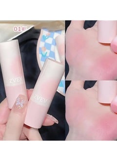 ZVEV 1 pc Peachy Glow Cream Blush Stick - Soft, Glide-On, Easy Application for Beginners - Natural Shade, Precision Applicator for Flawless Definition #01  - Image 3