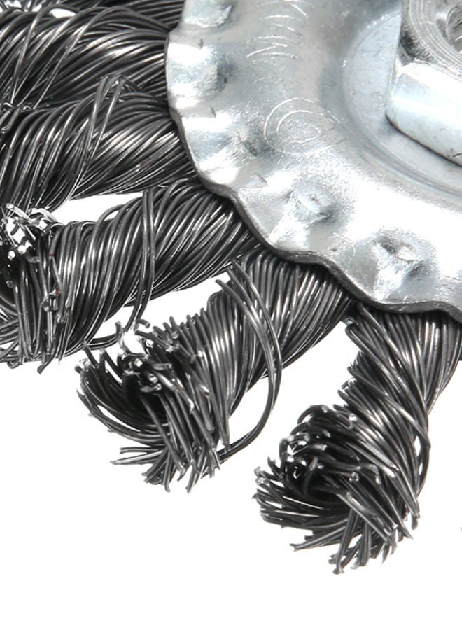 Loquat Angle Grinder Knotted Wire Rust Removal Wheel Brush Silver 150millimeter - Image 2