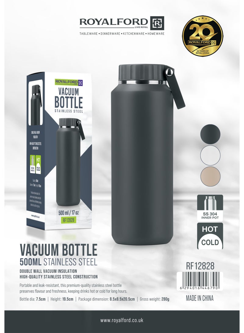 Royalford 1pc SS Double Wall Vacuum Bottle 500ml RF12828 Assorted Colors Assorted Colors - Image 2