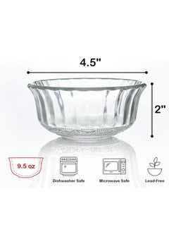 Clear Textured Glass Bowls Mini Bowls for Prep Desserts Dips Ice Cream Yogurt Fruit Dips Candy Nuts Snack Prep Bowls Salad Bowls for Kitchen Set of 6 - pzsku/ZCFE107F7A79F0FA66000Z/45/_/1709626109/afbe0b3a-7267-4727-8634-0ed73b447ea6