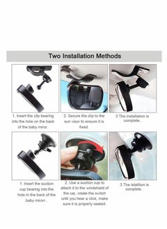 Excefore Baby Car Mirror Baby Rearview Mirror Baby Car Seat Mirror Updated Version 360 ° Rotation Large Size undistorted for Baby Back Seat Child Seats  - Image 2