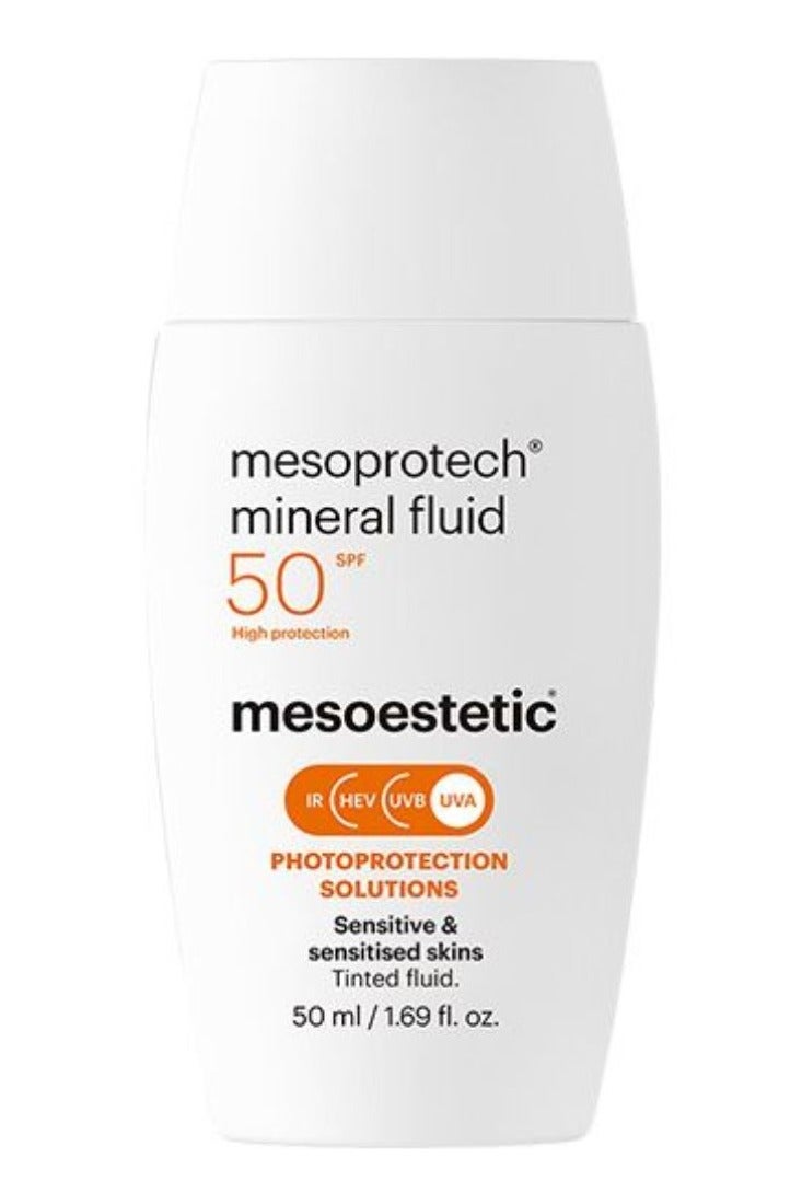 Mesoestetic Mesoprotech Mineral Fluid Sunscreen Tinted SPF50 50ml - Image 1