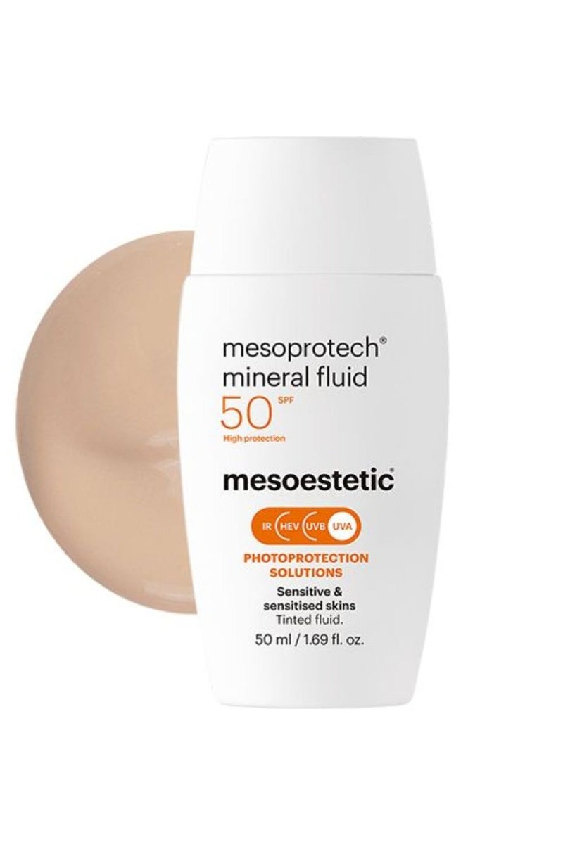 Mesoestetic Mesoprotech Mineral Fluid Sunscreen Tinted SPF50 50ml - Image 2