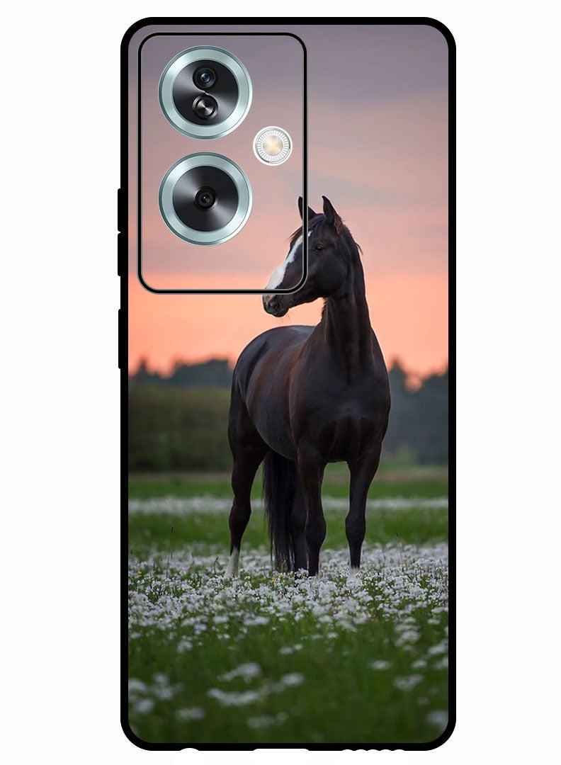 Theodor Protective Case Anti Scratch Shock Proof Bumper Cover For Oppo A79 5G Black Horse - Image 1