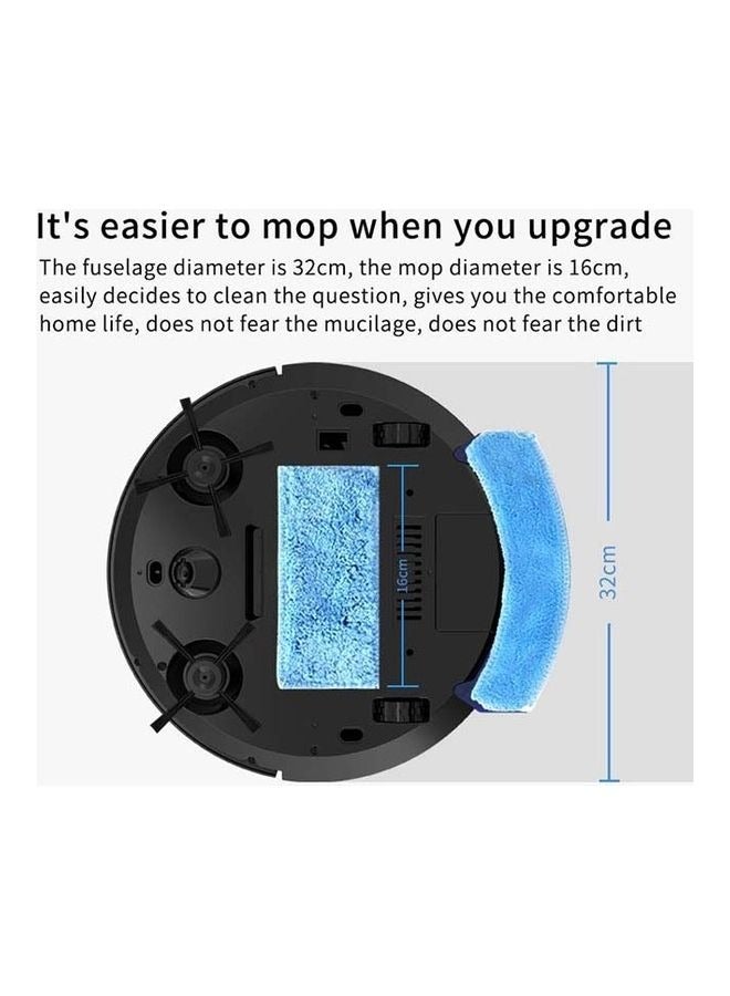 Captaintech 3-In-1 Robot Vacuum Cleaner Sweeping With Water Tank 15.0 W BPCleaner001 Black - Image 4