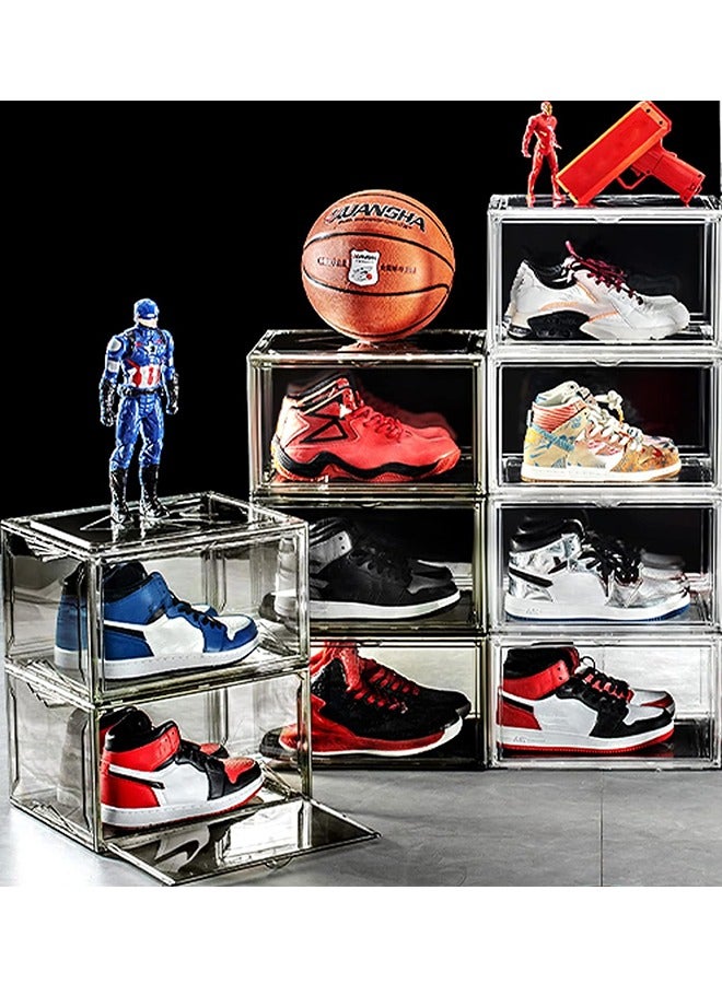 CityRiya-Long Shoe Boxes 9 Packs Clear Shoes Storage Box Stackable ...