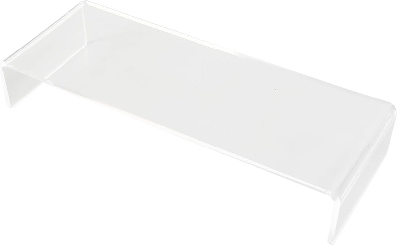 Acrylic Monitor Riser, 3.5 Inch Height Ergonomic Computer Stand, Holds up to 50 lbs, Space Saving Desk Organizer for Laptop Monitor TV in Bedroom or Study (Transparent) - Image 4