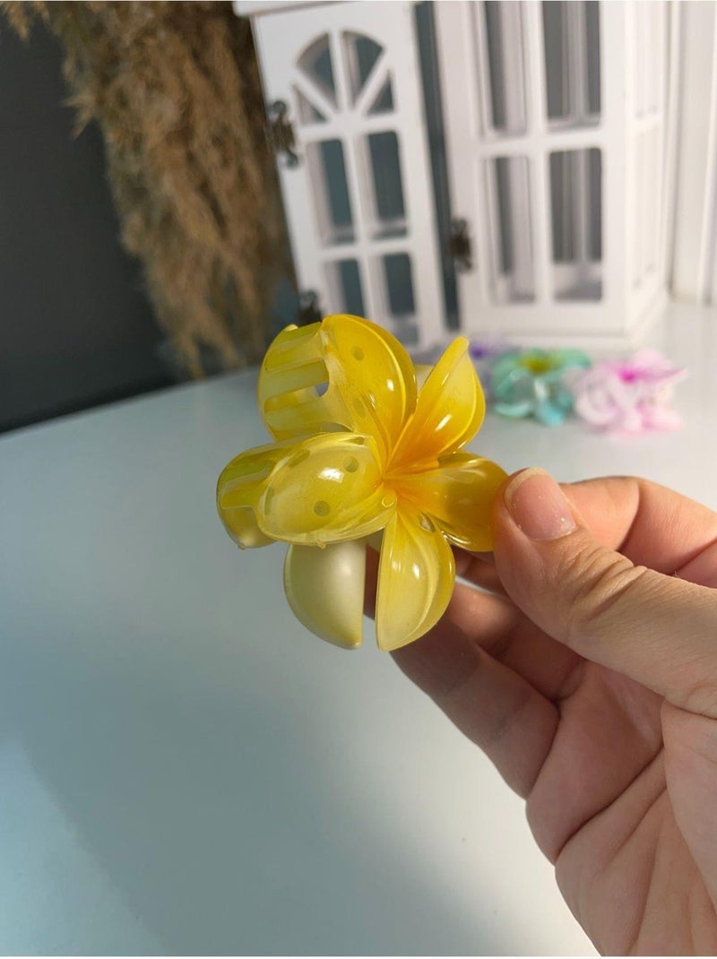 Şubu Tasarım Branch Design Lotus Flower Figured Latch Clasp Yellow SBT1720  - Image 1