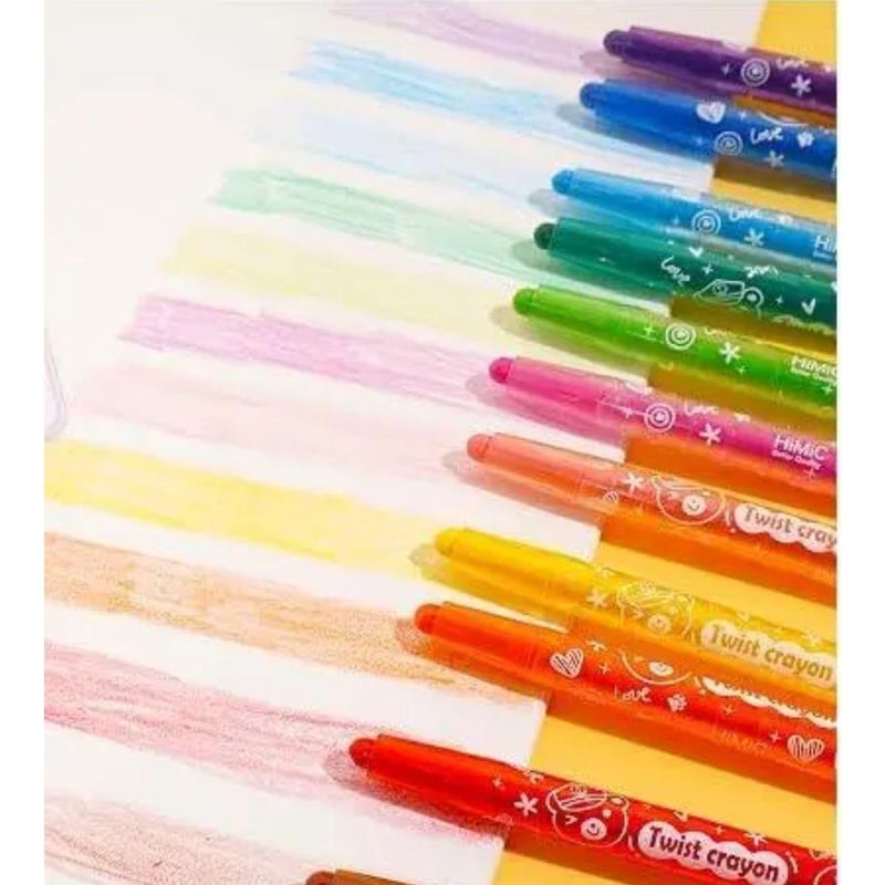 PROBABE 12-Color Rotating Crayon Marker Pen Set for Kids – Non-Toxic, Easy Grip, Washable Color Pens for Creative Fun, Ideal for Coloring Books, Sketching, DIY Crafts, and Gifting - Image 4