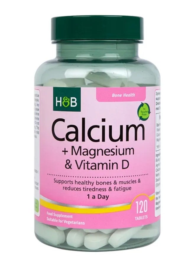 H&B H&B Calcium + Magnesium & Vitamin D Tablets, Pack of 120's 