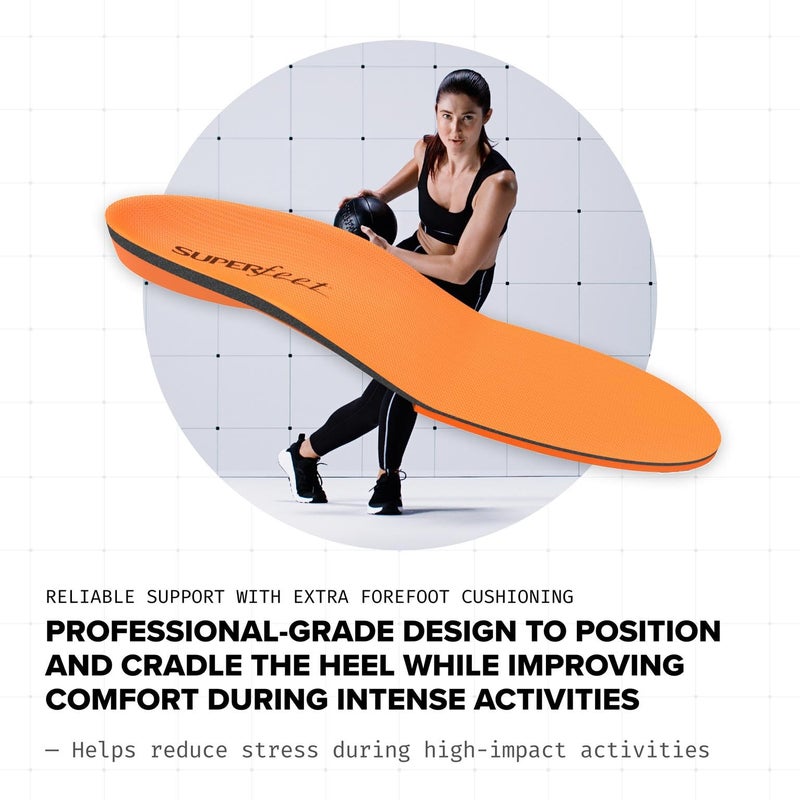 Superfeet All-Purpose High Impact Support Insoles (Orange) - Trim-To-Fit Orthotic Arch Support Shoe Inserts - Professional Grade - Men 11.5-13 / Women 12.5-14 - Image 5