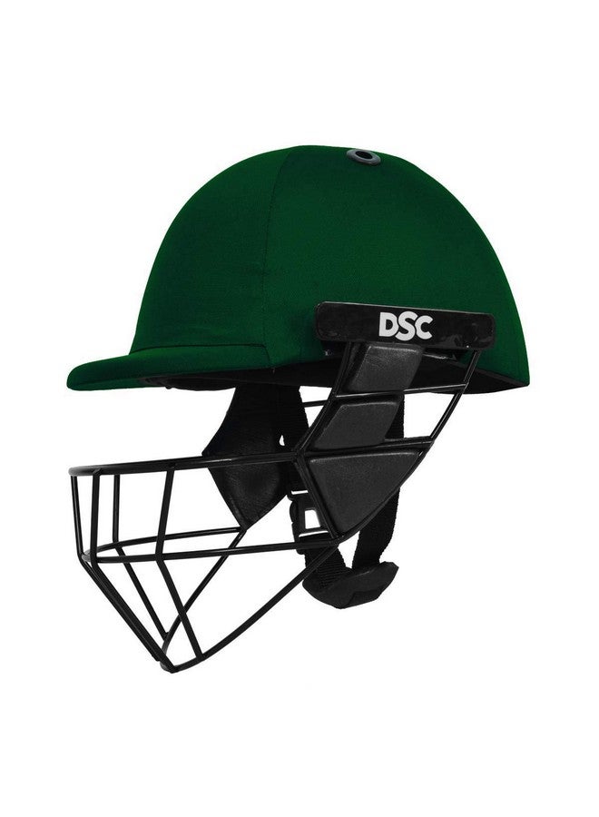 دي أس سي خوذة الكريكيت DSC Avenger PRO Premium للرجال والأولاد (شبكة فولاذية ثابتة | حزام دعم الظهر | واقي للرقبة | خفيفة الوزن | المقاس: متوسط (أخضر) - Image 1