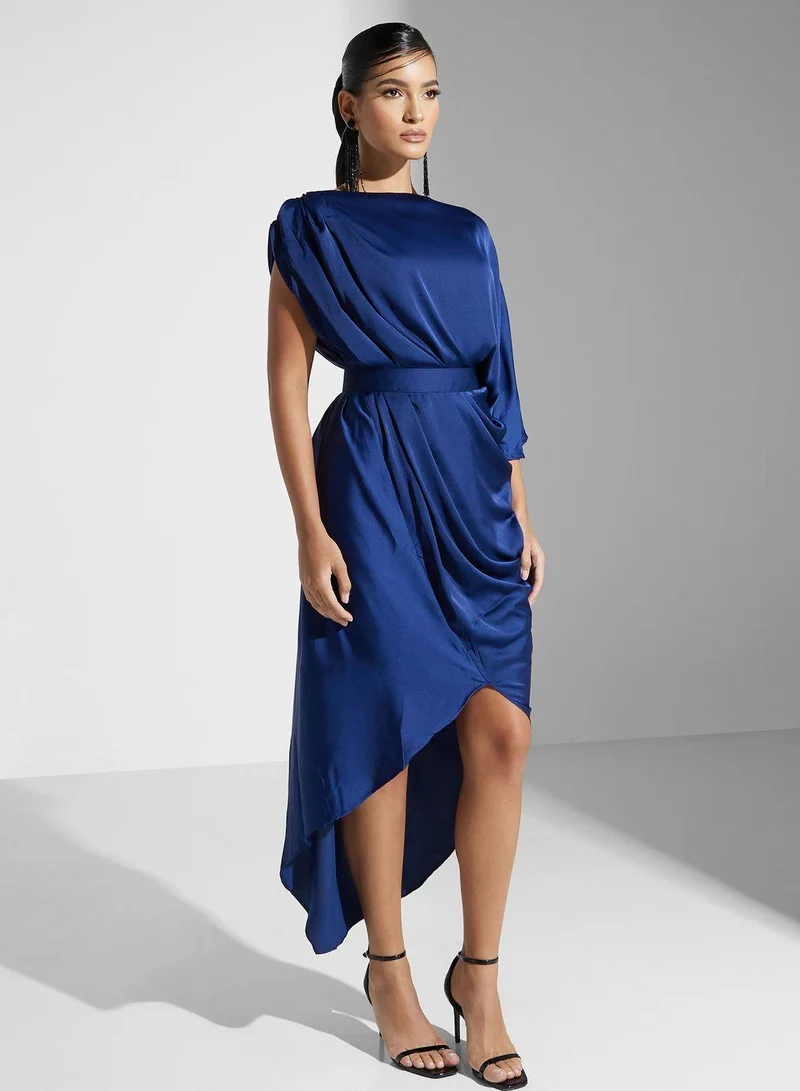 Golden Apple Satin Asymmetric Dress