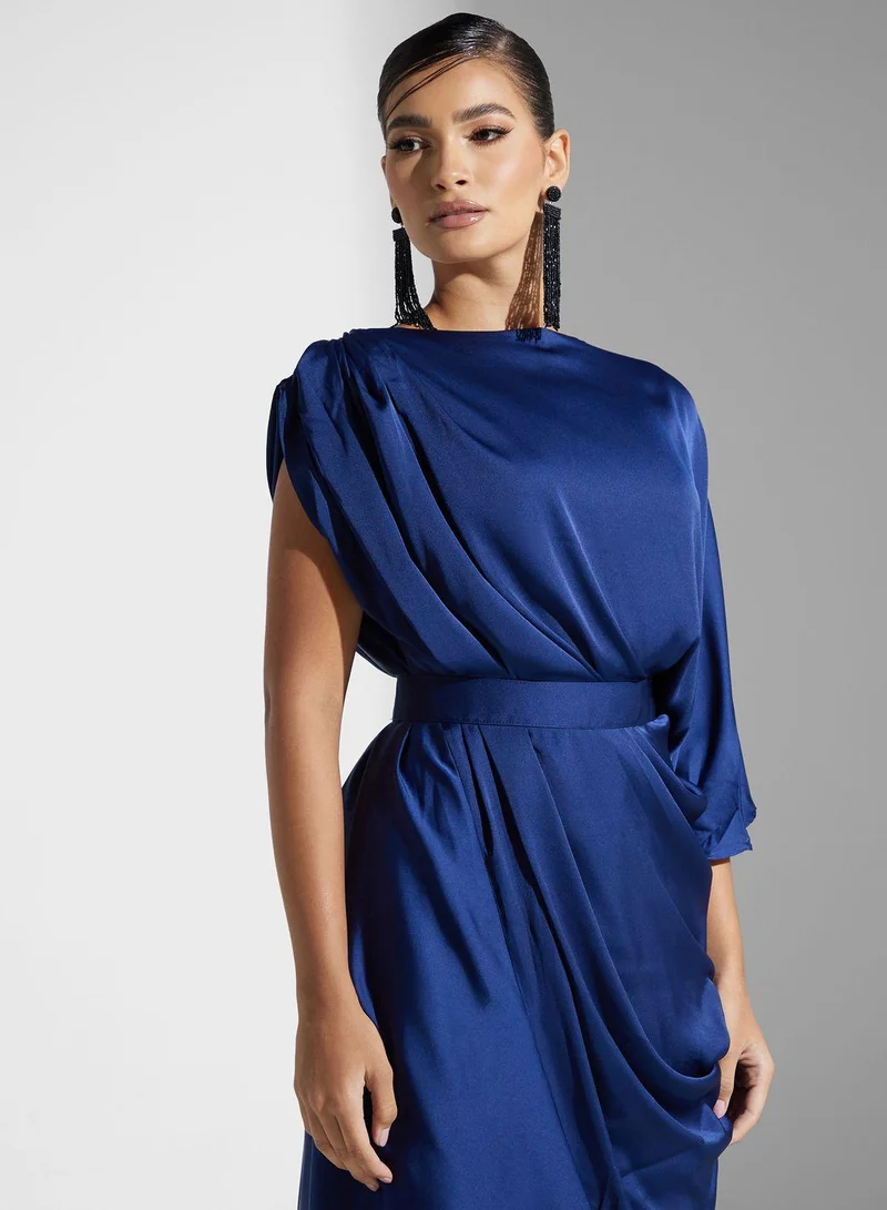 Golden Apple Satin Asymmetric Dress