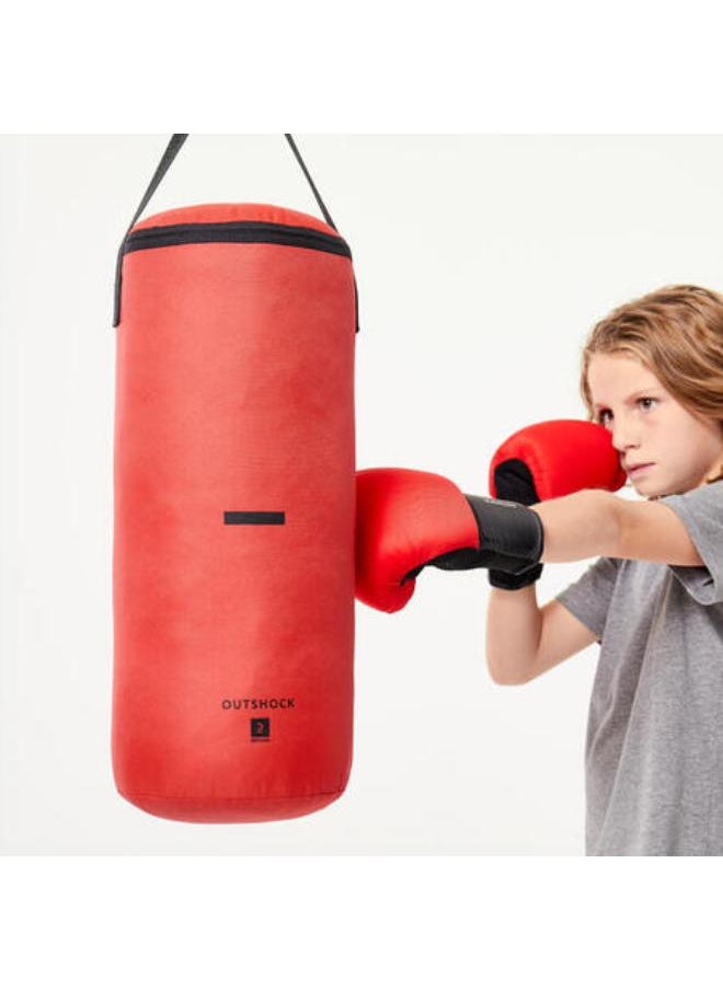 OUTSHOCK Kids' Punching Bag and Boxing Gloves Set - Red  - Image 3