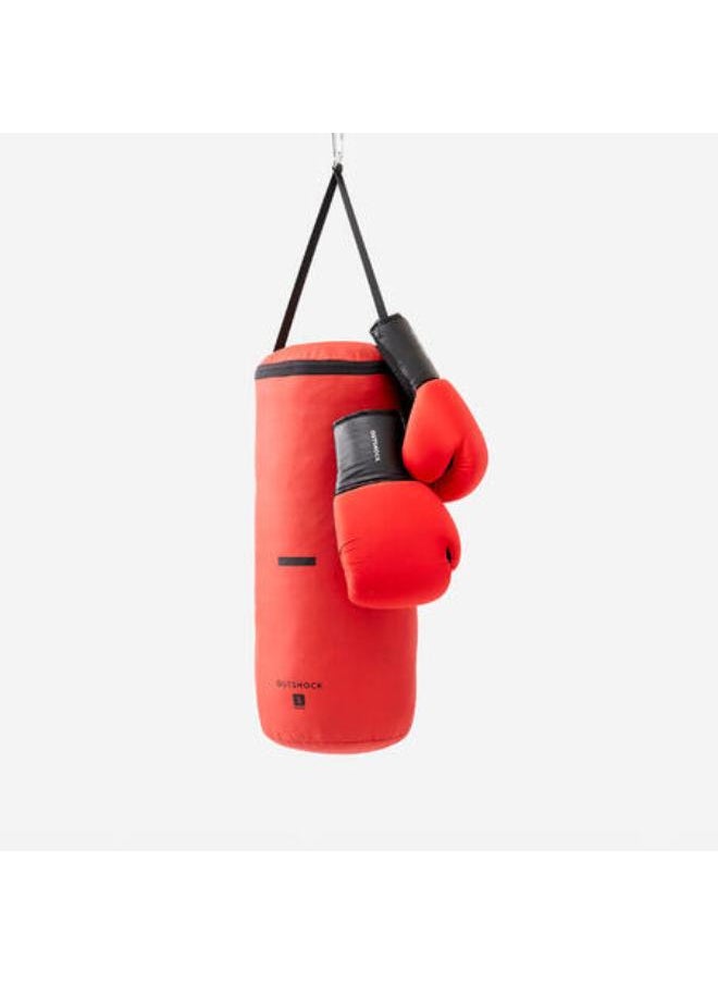 OUTSHOCK Kids' Punching Bag and Boxing Gloves Set - Red  - Image 1