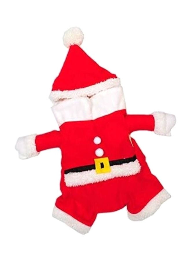 NIBEMINENT Dog Protective Jacket With Hat Red/White 29x22cm