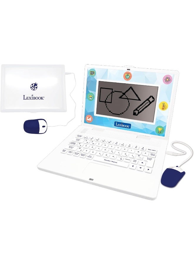 Lexibook Bilingual Educational Laptop for Kids (French/English) with 170 Interactive Learning Activities, Large Screen Children's Learning Computer Toy for Languages, Mathematics, Logic, Typing Skills, Clock Reading, Music and Games, STEM Early Learning Laptop for Boys and Girls - Image 3