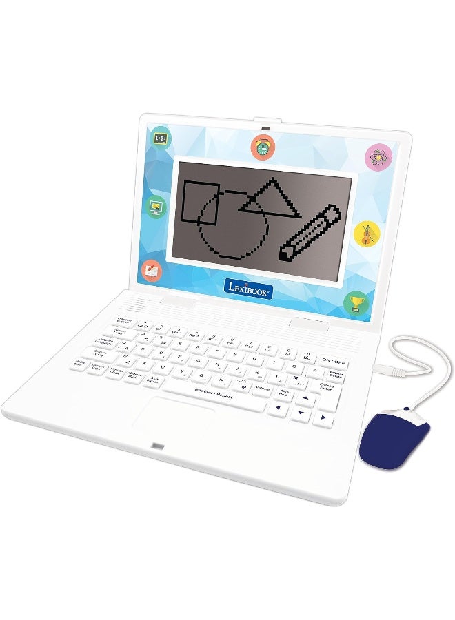 Lexibook Bilingual Educational Laptop for Kids (French/English) with 170 Interactive Learning Activities, Large Screen Children's Learning Computer Toy for Languages, Mathematics, Logic, Typing Skills, Clock Reading, Music and Games, STEM Early Learning Laptop for Boys and Girls - Image 1