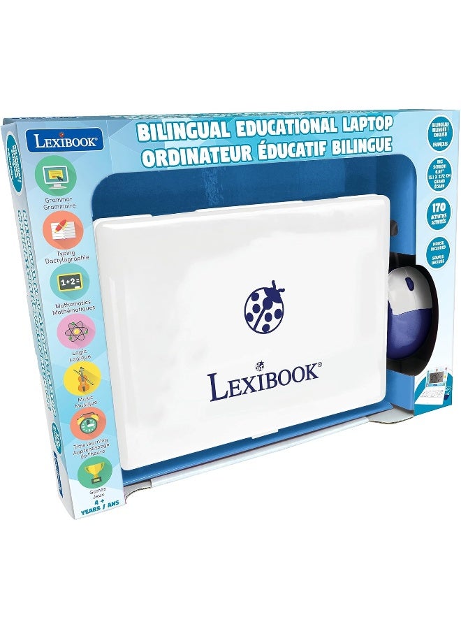 Lexibook Bilingual Educational Laptop for Kids (French/English) with 170 Interactive Learning Activities, Large Screen Children's Learning Computer Toy for Languages, Mathematics, Logic, Typing Skills, Clock Reading, Music and Games, STEM Early Learning Laptop for Boys and Girls - Image 4