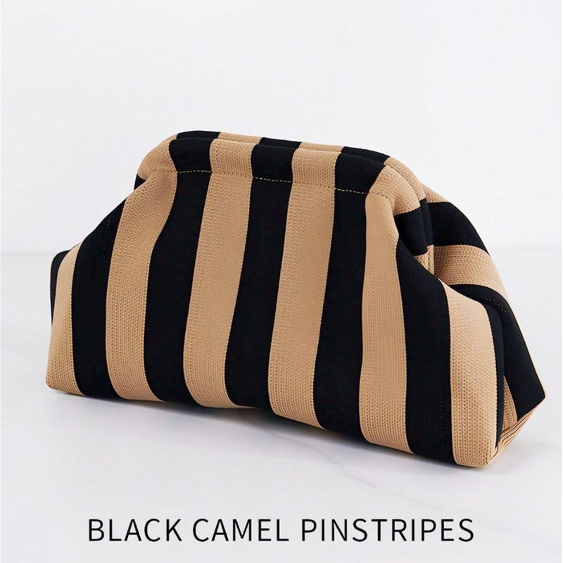 Women's Knitted Striped Clutch Bag - Image 4
