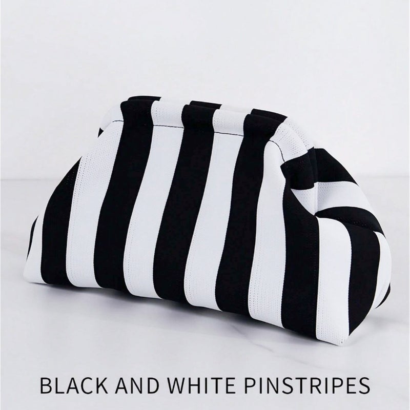 Women's Knitted Striped Clutch Bag - Image 5