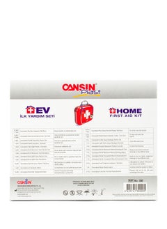 Cansin Plast Home First Aid Kit – Emergency Medical Set for Home & Office – Bandages, Plasters, Gauze & More – Compact & Essential First Aid Box  - Image 3