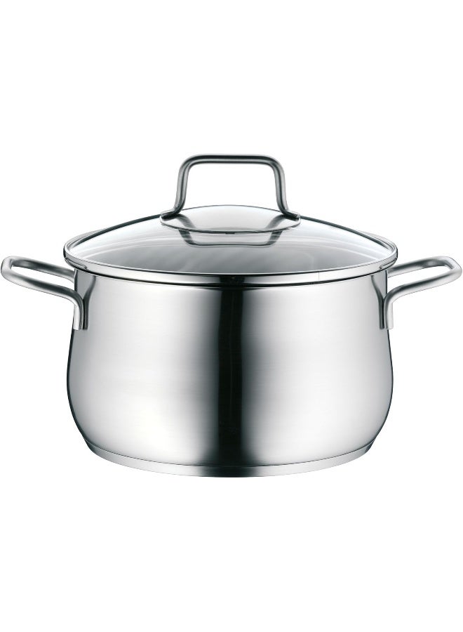 WMF Mattea 5-Piece Induction Saucepan Set with Glass Lid, Polished Cromargan Stainless Steel, Induction Pots Set, Uncoated - Image 4