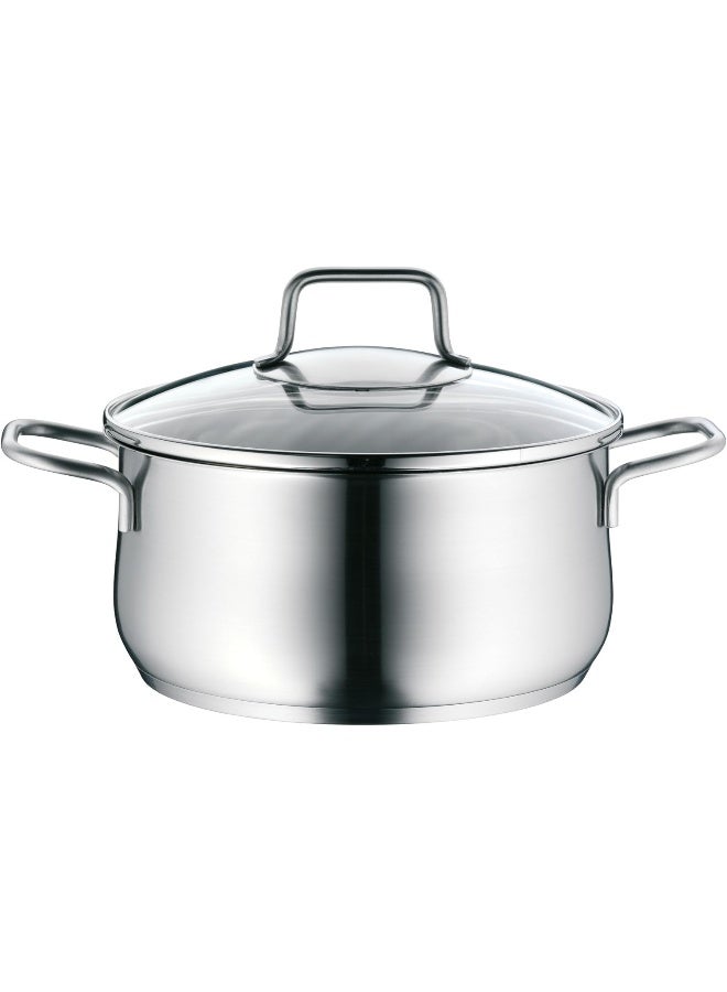 WMF Mattea 5-Piece Induction Saucepan Set with Glass Lid, Polished Cromargan Stainless Steel, Induction Pots Set, Uncoated - Image 2