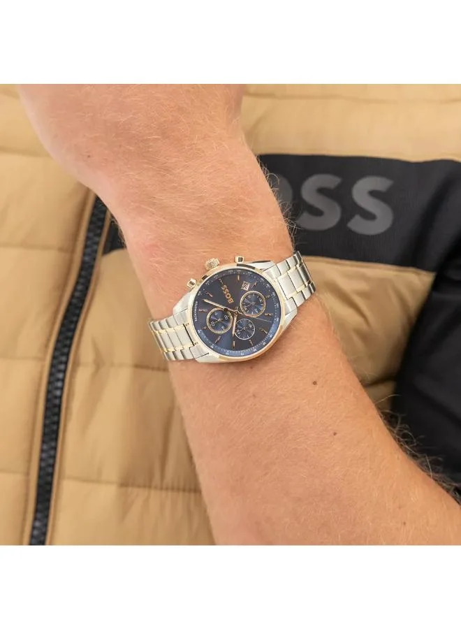 BOSS  Chronograph Quartz Watch GRAND PRIX steel Bracelet for Men | Best Price UAE