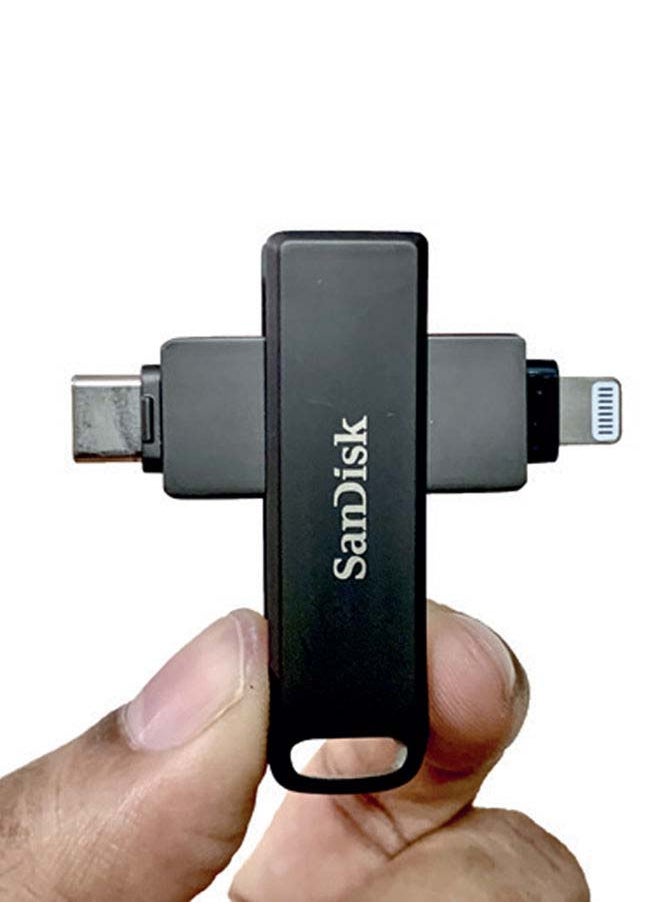 فلاش درايف آي إكسباند فاخر - USB C + Lightning - للآيفون والآي باد، وللأجهزة ذات منفذ USB Type C بما فيها أجهزة الأندرويد 256 GB