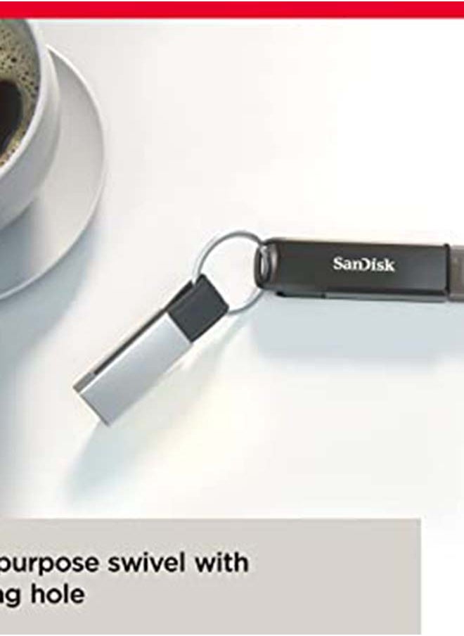 فلاش درايف آي إكسباند فاخر - USB C + Lightning - للآيفون والآي باد، وللأجهزة ذات منفذ USB Type C بما فيها أجهزة الأندرويد 256 GB