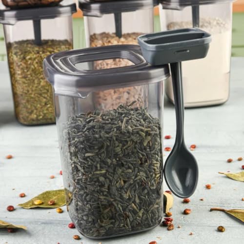TASMAX containers for kitchen storage set kitchen accessories items for home storage box and organiser and with Serving Spoon organizer storage box 6 kitchen accessories (1100ml) Capacity (PACK OF 6) - Image 5