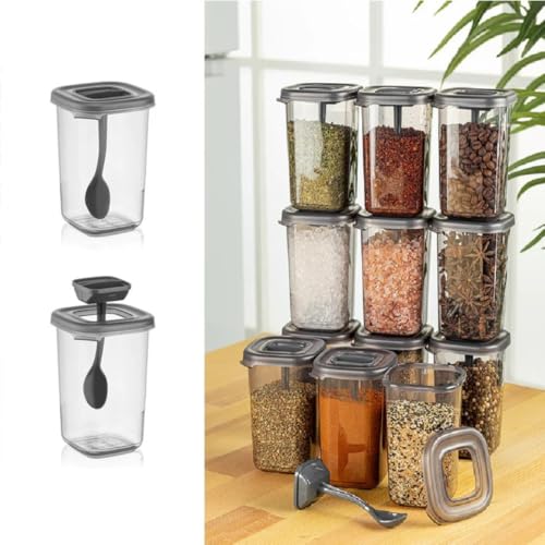 TASMAX containers for kitchen storage set kitchen accessories items for home storage box and organiser and with Serving Spoon organizer storage box 6 kitchen accessories (1100ml) Capacity (PACK OF 6) - Image 4