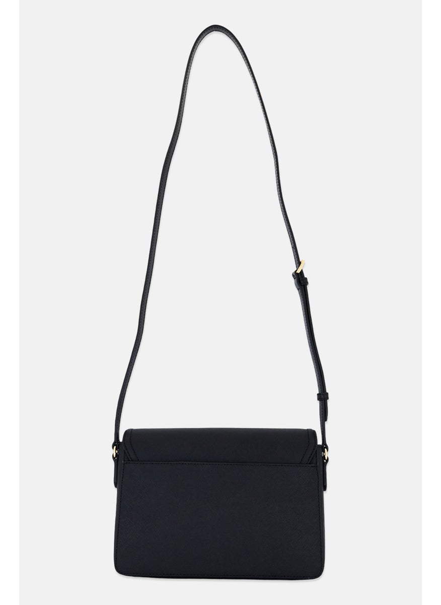 Michael Kors Women Brand Logo Shoulder Bag 21 H x 28 L x 8 W cm, Black  - Image 2