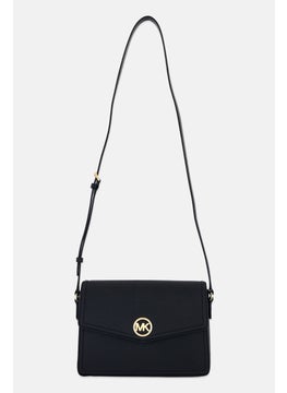 Michael Kors Women Brand Logo Shoulder Bag 21 H x 28 L x 8 W cm, Black  - Image 1