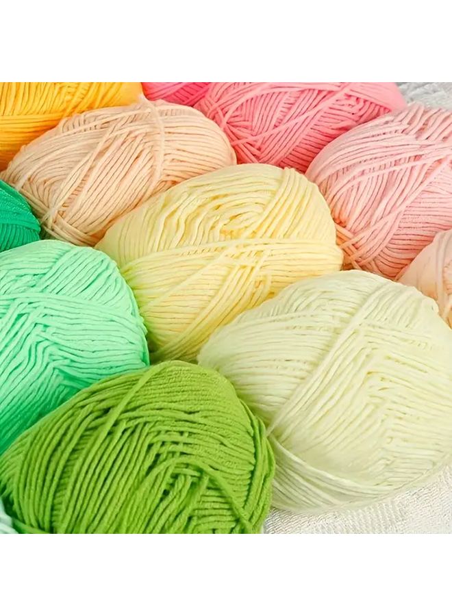 Premium Milk Cotton Yarn 4 Ply Soft Blend For Knitting Crochet 14 Emerald Green - Image 4