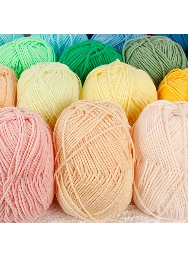 Premium Milk Cotton Yarn 4 Ply Soft Blend For Knitting Crochet 14 Emerald Green - Image 2