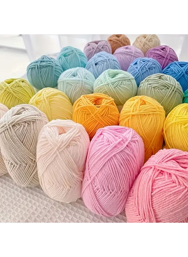 Premium Milk Cotton Yarn 4 Ply Soft Blend For Knitting Crochet 14 Emerald Green - Image 1