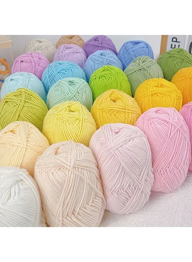 Premium Milk Cotton Yarn 4 Ply Soft Blend For Knitting Crochet 14 Emerald Green - Image 5
