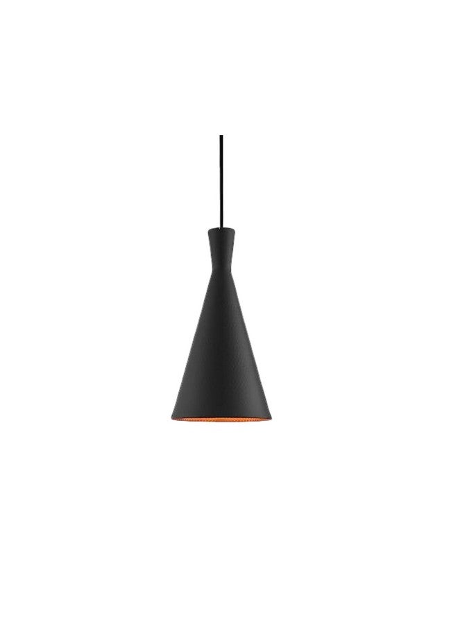 Lexton Single Head Metal Cone Shade Pendant Light | for Bedroom, Kitchen, Restaurant, Indoor Outdoor or Home Decoration (Black, Pack of 1) (Bulb Not Included) - Image 4