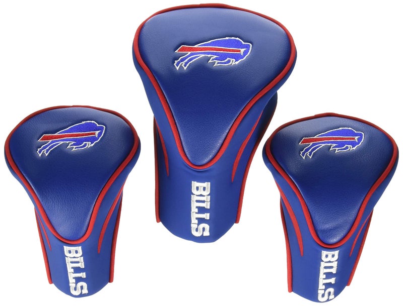 Team Golf NFL Buffalo Bills Contour Golf Club Headcovers (3 Count) Numbered 1, 3, & X, Fits Oversized Drivers, Utility, Rescue & Fairway Clubs, Velour lined for Extra Club Protection - Image 1