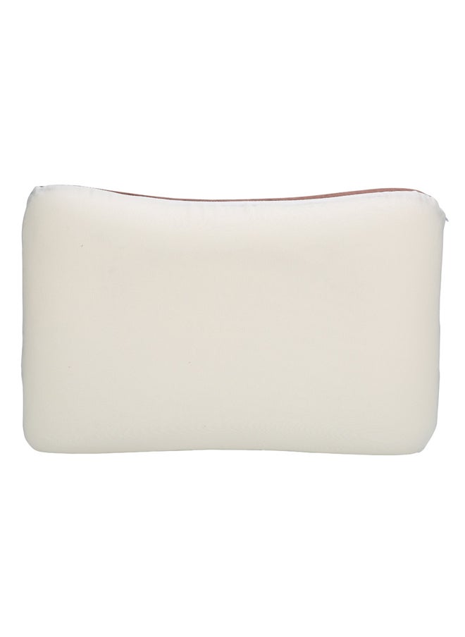 AL SANIDI Medical pillow with memory foam filling, Anti-Bacterial Neck and Shoulder Support Pillow, Brown*White, Size 35*55 Cm  - Image 4